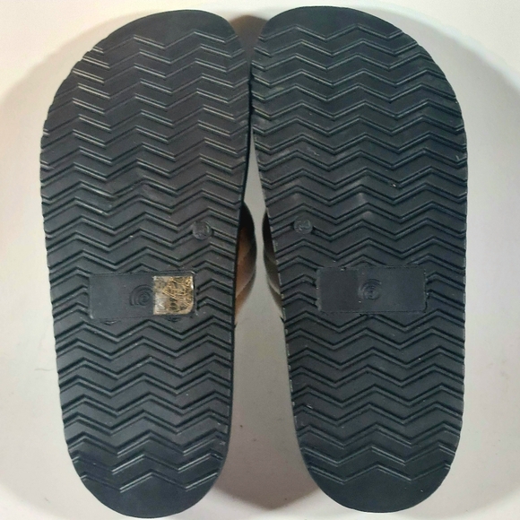 YES black & white leather flatform footbed thong sandals, EU40, NWOB - Picture 8 of 9